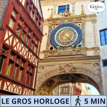 Chronos By Kleidos, Grand Duplex, 4 Personnes, 3 Minutes Gros Horloge & Opera De Apartament